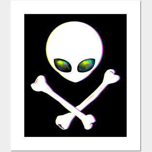 Alien Crossbones Posters and Art